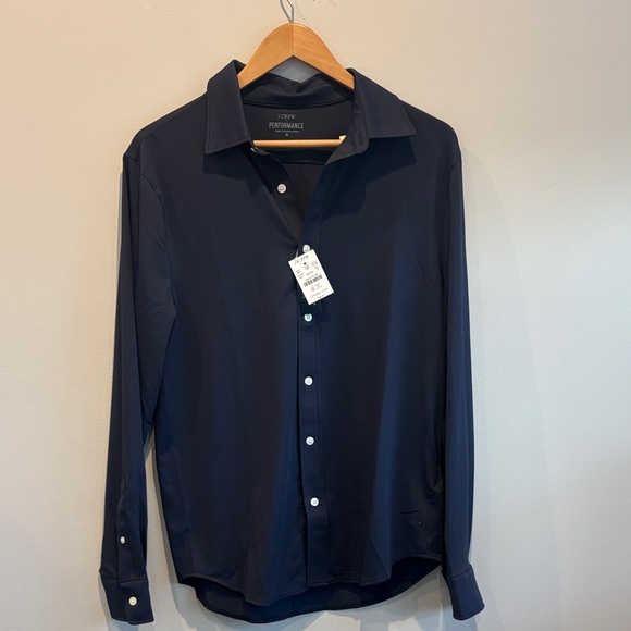NEW J. Crew Navy Performance Button Down Shirt - Picture 2 of 6